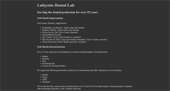 Desktop Screenshot of lafayettedentallab.com