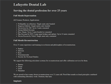 Tablet Screenshot of lafayettedentallab.com